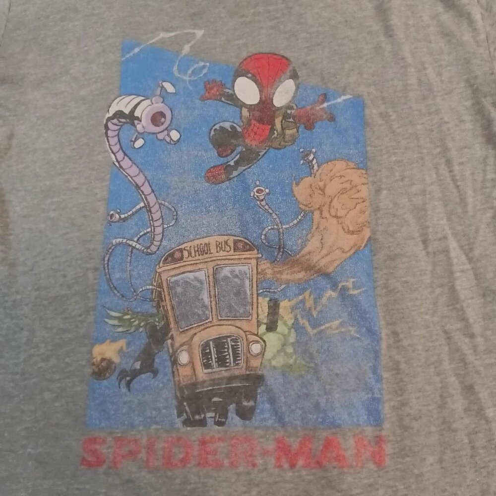 Marvel Spider Man Cartoon T-Shirt Medium Cotton Poly Blend